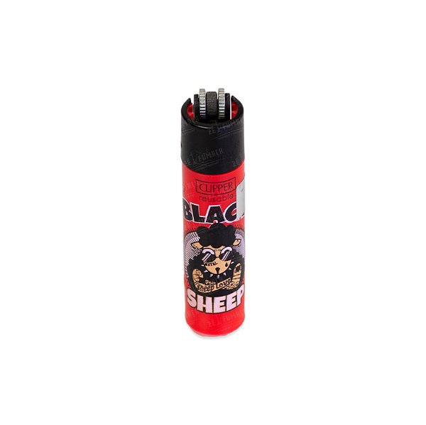 Isqueiro Clipper Grande Animal Life 4 (Black Sheep) - Vermelho