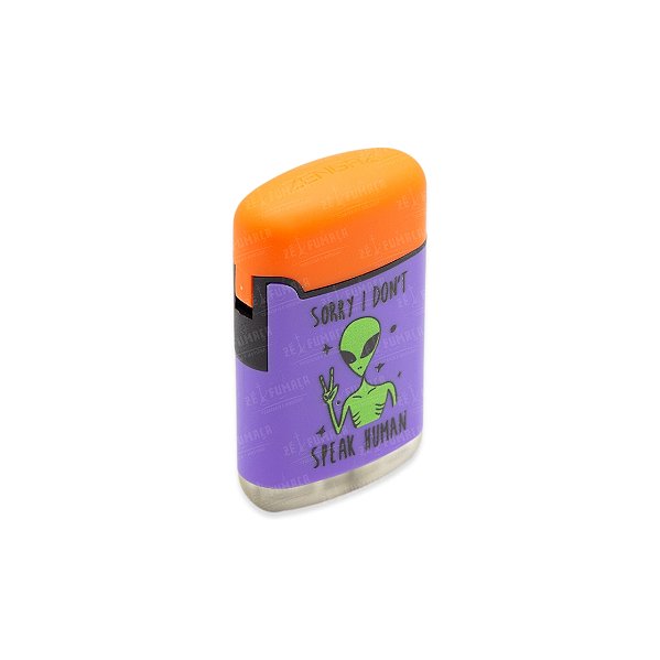Isqueiro Maçarico Zengaz Alien - Mix Roxo Laranja