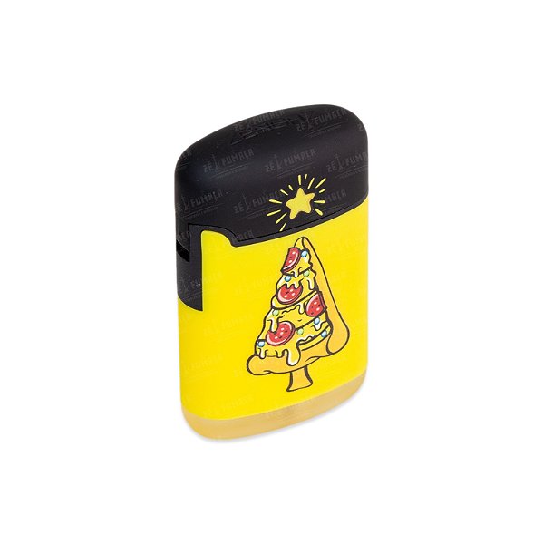 Isqueiro Maçarico Zengaz Natal Pizza- Mix Amarelo Preto