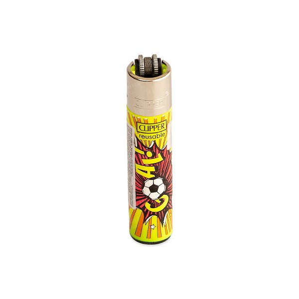 Isqueiro Clipper Grande Victory's Goal - Amarelo