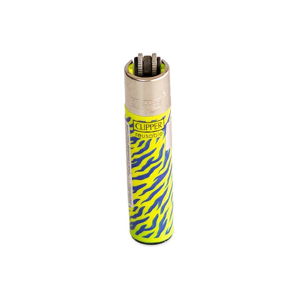 Isqueiro Clipper Grande Pop Animal Print - Amarelo