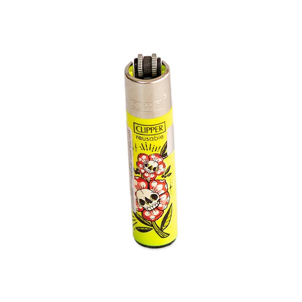 Isqueiro Clipper Grande Strange Flowers - Amarelo