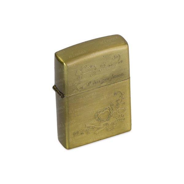 Isqueiro de Fluido I Love You Forever - Dourado Envelhecido
