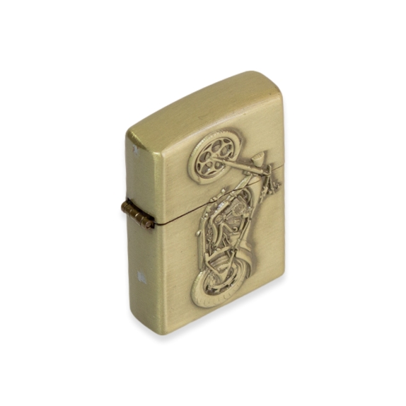 Isqueiro de Fluido Moto III - Dourado Envelhecido
