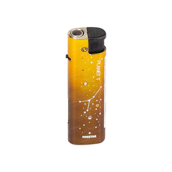 Isqueiro Maçarico Firestar Signos (Câncer) - Mix Dourado Marrom