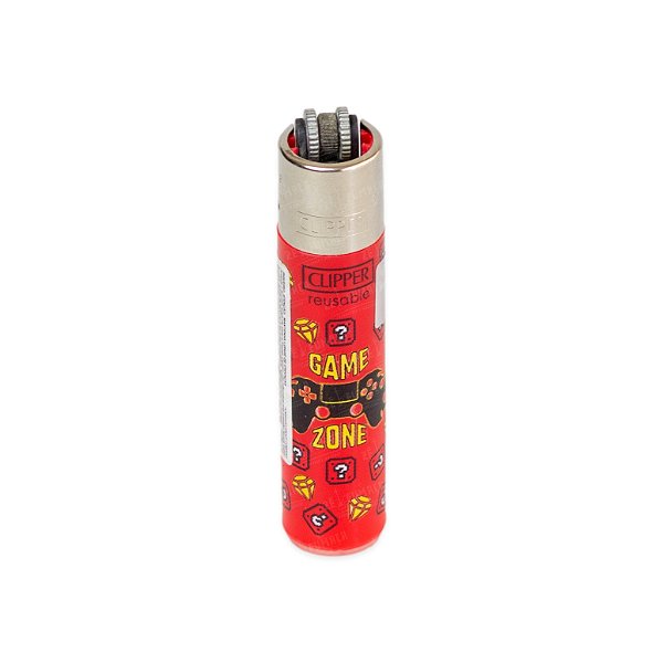 Isqueiro Clipper Grande Game Zone - Vermelho