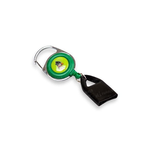 Porta Isqueiro com Chaveiro e Cordão Grande - Mix Preto Verde