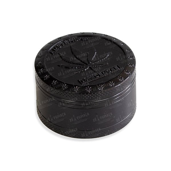 Dichavador de Metal D&K Hemp Leaf - Preto