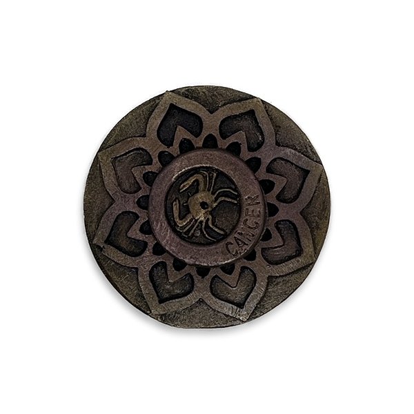 Incensário de Resina Pequeno (Signo / Câncer ) - Dourado Envelhecido