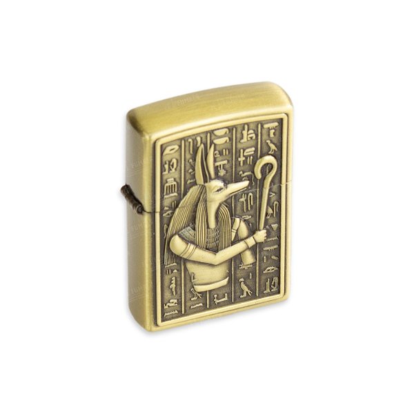 Isqueiro de Fluido Anúbis I - Dourado Envelhecido