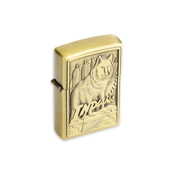 Isqueiro de Fluido Indiana II - Dourado Envelhecido