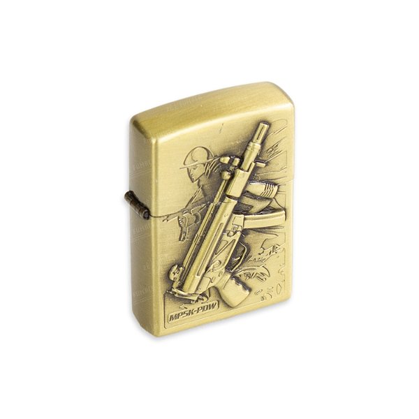 Isqueiro de Fluido MP5K-PDW - Dourado Envelhecido