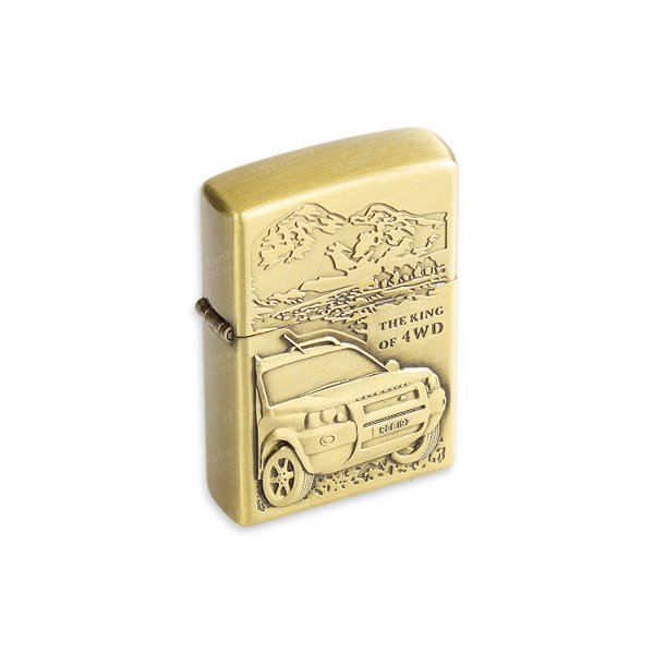 Isqueiro de Fluido Car I - Dourado Envelhecido