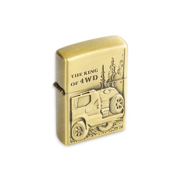 Isqueiro de Fluido Car II - Dourado Envelhecido
