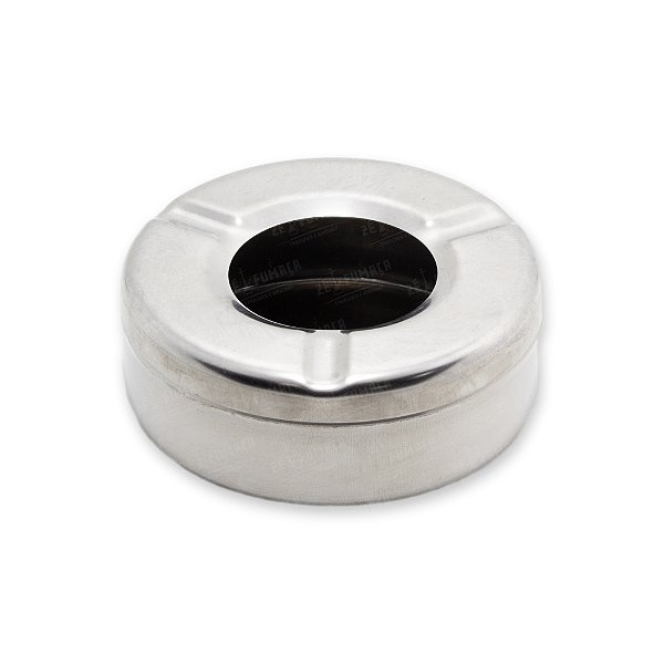 Cinzeiro Redondo de Metal c/ Tampa - 10 cm