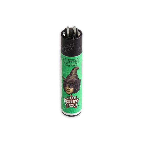 Isqueiro Grande Clipper Lion Rolling Circus Ruby - Verde
