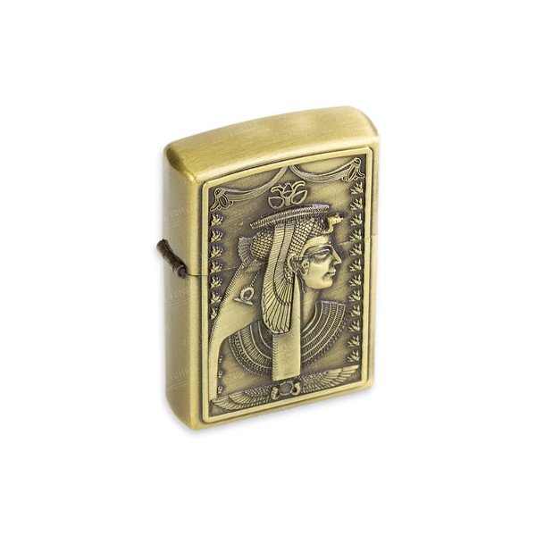 Isqueiro de Fluido Cleópatra II - Dourado Envelhecido