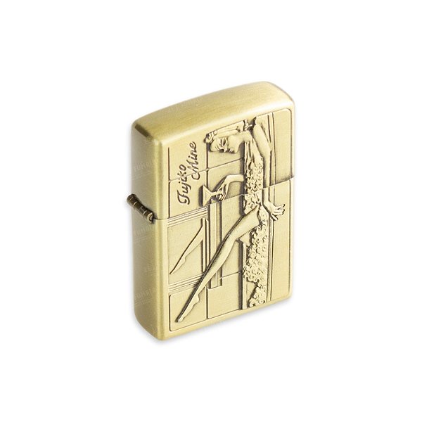 Isqueiro de Fluido Woman VI  - Dourado Envelhecido