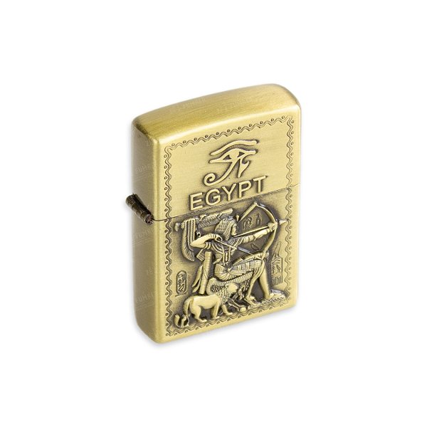 Isqueiro de Fluido EGYPT - Dourado Envelhecido