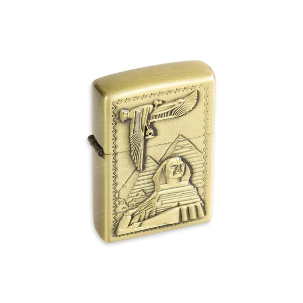 Isqueiro de Fluido Egito Esfinge de Gizé - Dourado Envelhecido