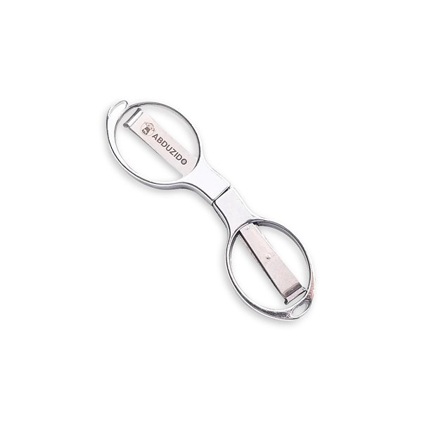 Tesoura Abduzido Dobrável Round Metal - Prata