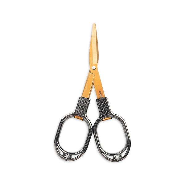 Tesoura Abduzido Dobrável Prime - Preto / Dourado