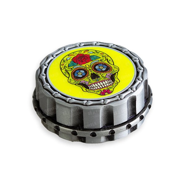 Dichavador de Metal Caveira Mexicana  - Prata Ill