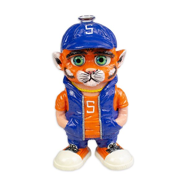 Bong de Vidro Tigre Abduzido Gold Line