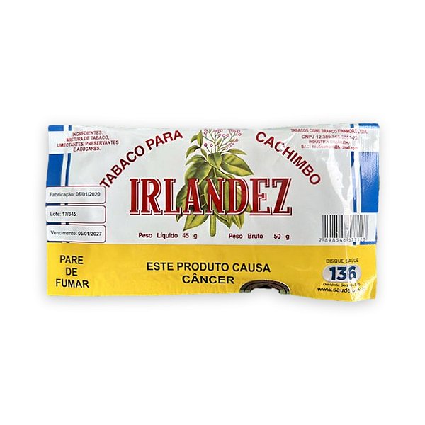 Irlandez Tradicional 45g para Cachimbo