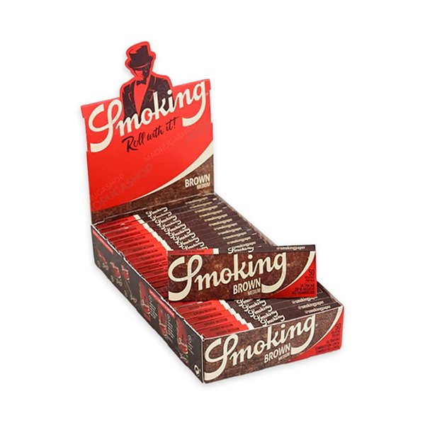Caixa de Seda Smoking Brown Medium 1 1/4 - Display com 25