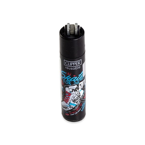 Isqueiro Clipper Grande Skate or Die 2 3/4