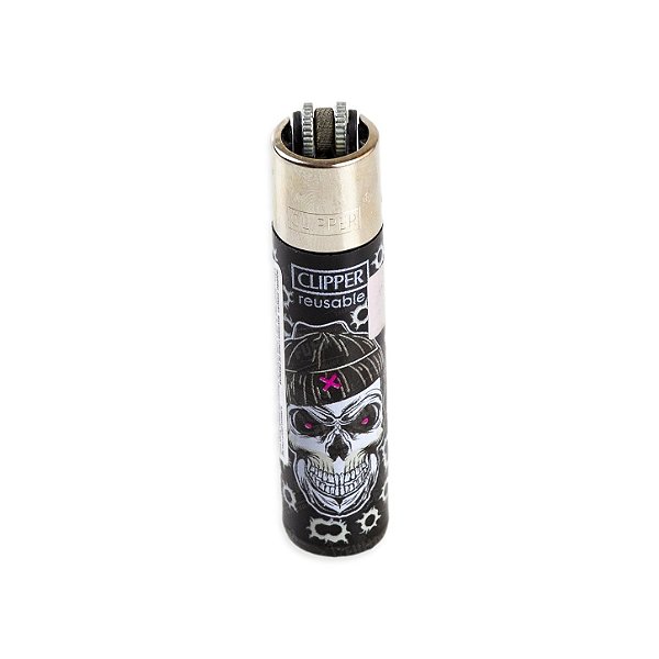 Isqueiro Clipper Grande X Boys - Caveira 3/4