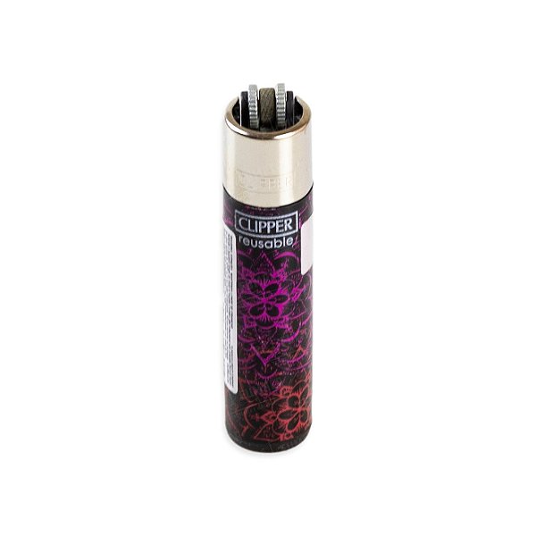 Isqueiro Clipper Grande Pattern Mandala – Rosa