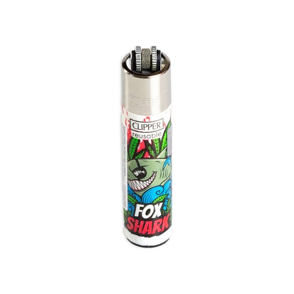 Isqueiro Clipper Grande Shark Weed – Fox Shark