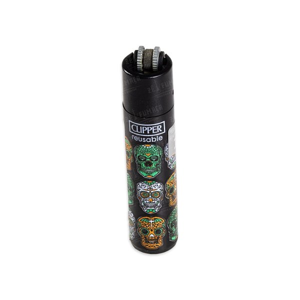 Isqueiro Clipper Grande Triple Skull 2/4