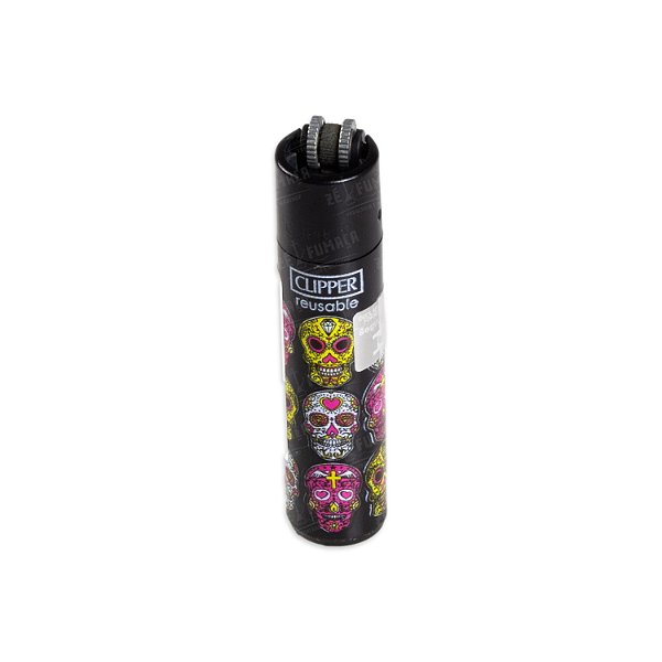 Isqueiro Clipper Grande Triple Skull 4/4