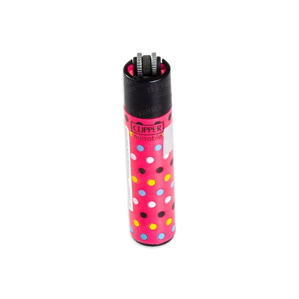 Isqueiro Clipper Grande Polka Dots Rosa - 4/4
