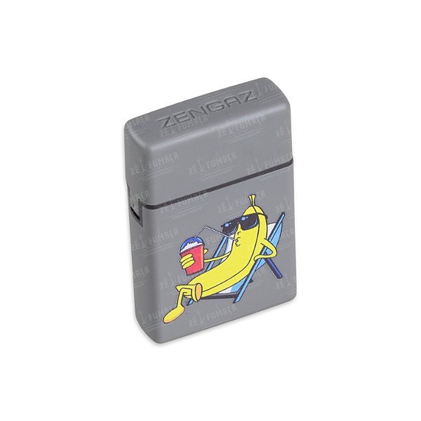 Isqueiro Maçarico Zengaz Banana De Férias - Cinza