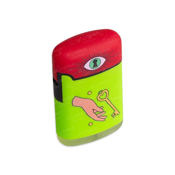 Isqueiro Maçarico Zengaz Chave - Mix Verde e Vermelho