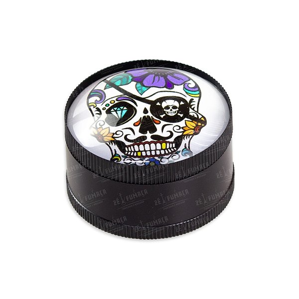 Dichavador de Metal 3D Caveira Mexicana IV - Preto