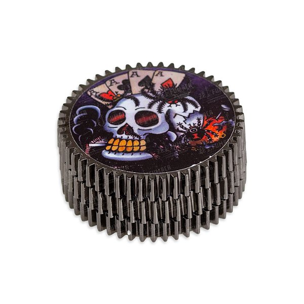Dichavador de Metal Skull Deck - Engrenagem Preto