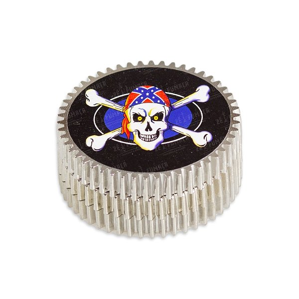 Dichavador de Metal Rock Skull - Engrenagem Cromado