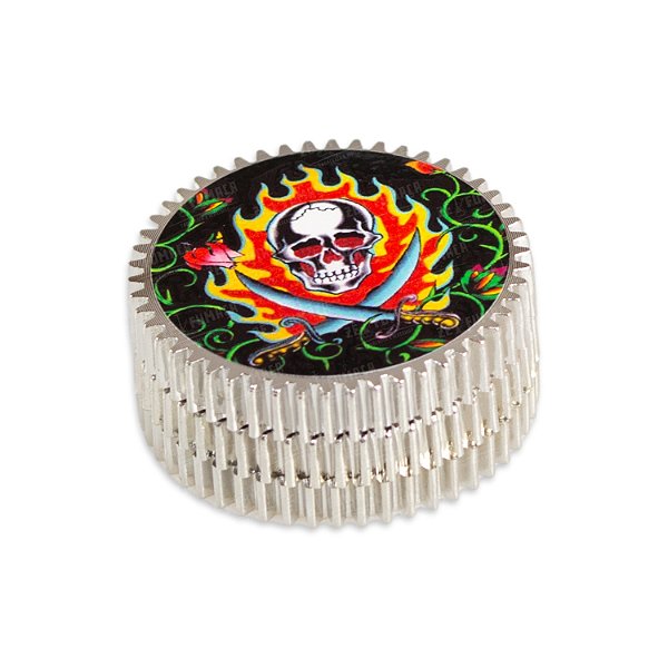 Dichavador de Metal Pirate Skull - Engrenagem Cromado