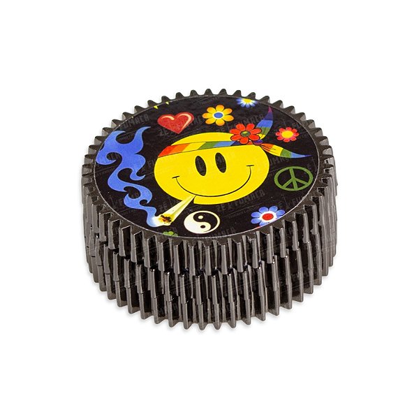 Dichavador de Metal Face Smoking - Engrenagem Preto