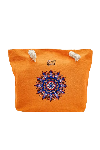 Bolsa De Praia Guru Spirit Mandalas - Laranja