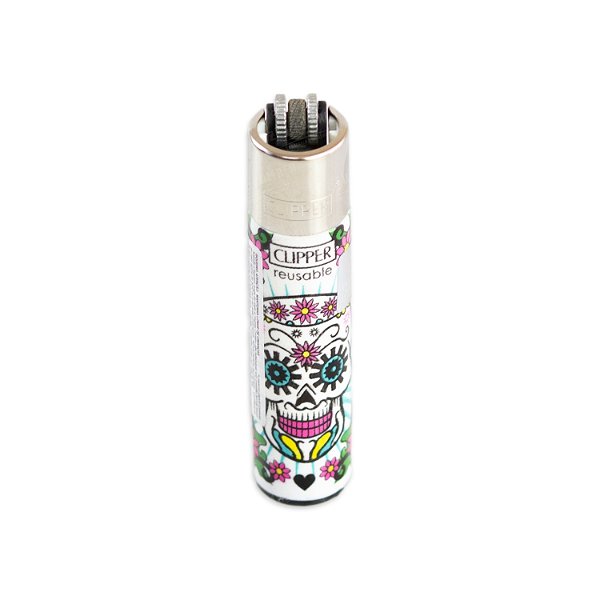Isqueiro Clipper Grande Mexican Skulls - 3/4