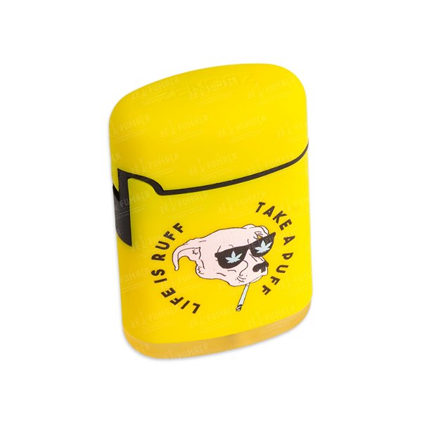 Isqueiro Maçarico Zengaz Dog Smoking - Amarelo