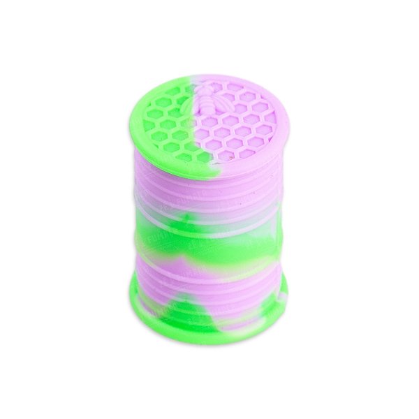 Slick Container Barril de Silicone 11 ml Colmeia - Mix Verde e Rosa