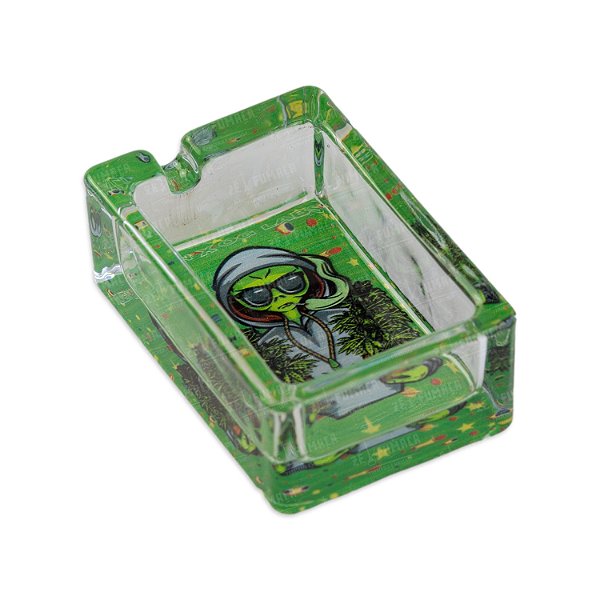 Cinzeiro de Vidro Retangular - Alien Leaves