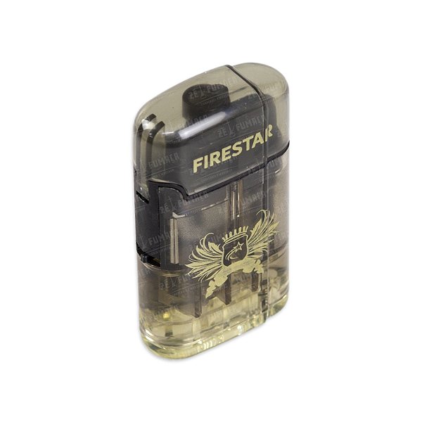 Isqueiro Maçarico Firestar 1 Chama Translúcido - Preto